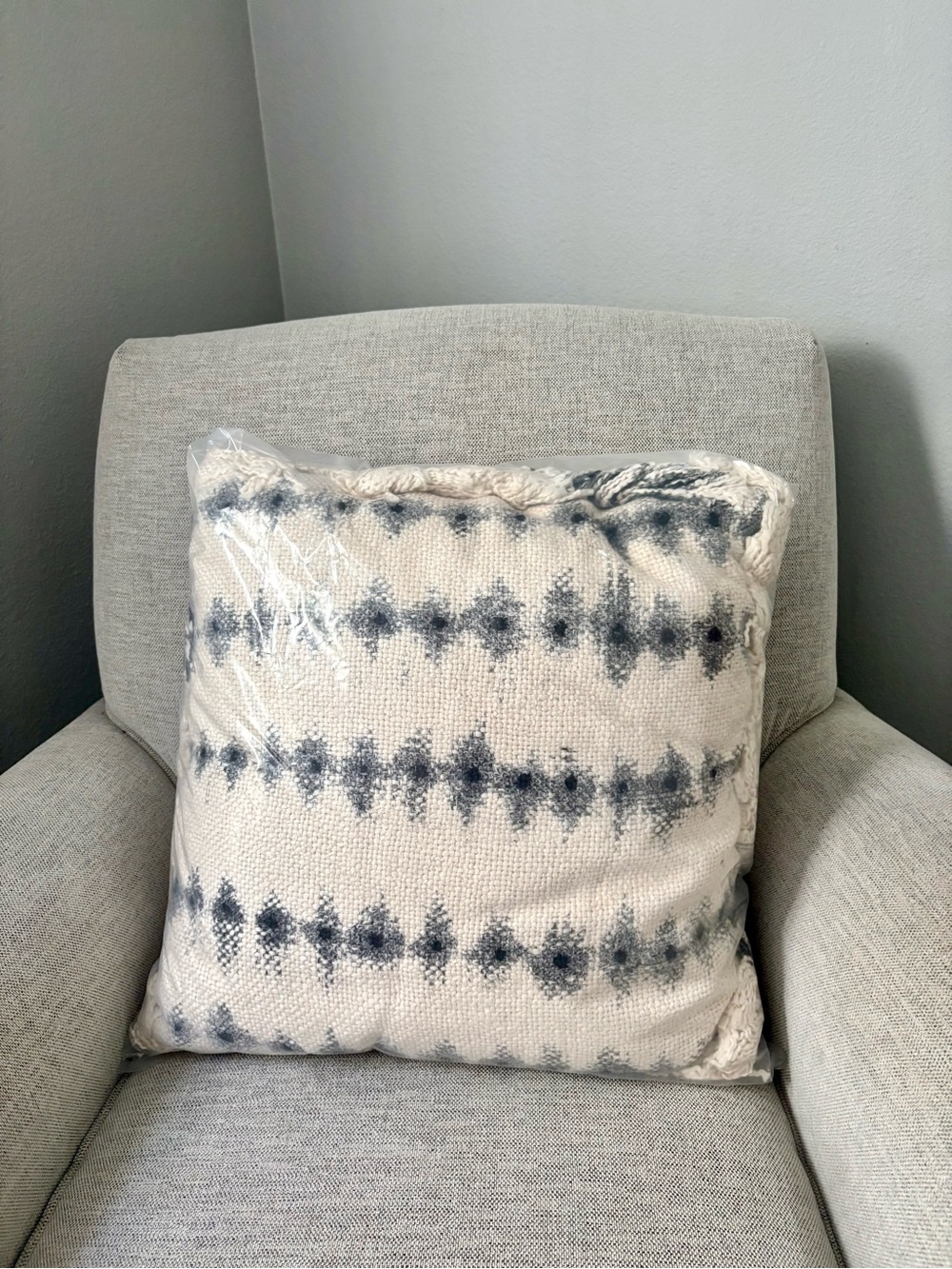 NWT Anthropologie Fringed Sierra Throw Pillow In Ivory